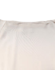 Roberto Cavalli Ivory Viscose Sheath Knee Length Dress