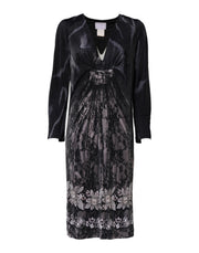 Roberto Cavalli Black Floral Viscose Sheath Midi Dress