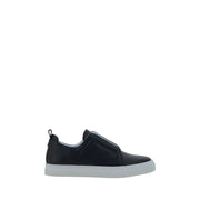 Pierre Hardy Black Calf Leather Bos Taurus Low Top Sneakers