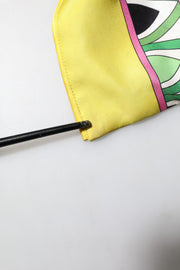 Dolce & Gabbana Blue Floral Print Silk Long Sleeves Wrap Robe