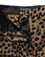 Dolce & Gabbana Brown Leopard High Waisted Hot Pants Shorts