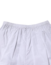 Dolce & Gabbana White Lace Paneled Cotton High Waisted Shorts