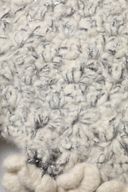 Dolce & Gabbana Metallic Bouclé Knit Cashmere Ruffled Shorts