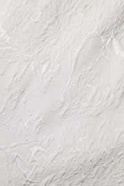 Dolce & Gabbana White Floral Brocade A-line High Waist Skirt