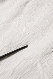 Dolce & Gabbana White Floral Brocade A-line High Waist Skirt