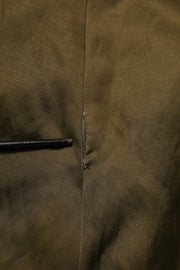 Jil Sander Olive Green Viscose A-line High Waist Midi Skirt