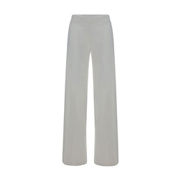 Avenue Montaigne White Rayon Casual Pants