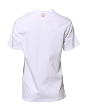 Golden Goose White Printed Round Neck T-shirt