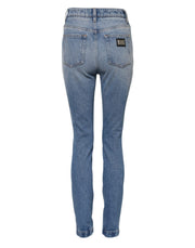 Dolce & Gabbana Blue Washed Skinny High Waist Denim Jeans