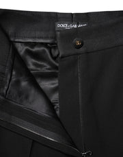 Dolce & Gabbana Black Wool High Waist Skinny Pants
