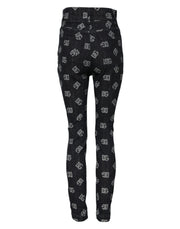 Dolce & Gabbana Black DG Logo High Waist Skinny Denim Jeans