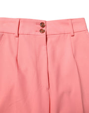 Dolce & Gabbana Pink High Waist Tapered Dress Pants