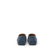 Tod's Blue Suede Leather Moccassin