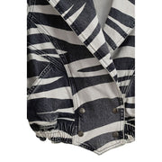 Retrofête Black And White Cotton Blazer