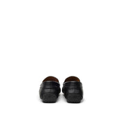Bally Black Leather Moccassin