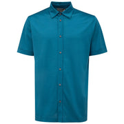 Canali Blue Cotton Shortsleeve Shirt