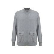 Gran Sasso Gray Cotton Cardigan