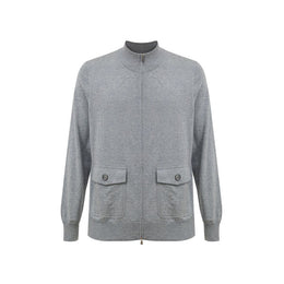 Gran Sasso Gray Cotton Cardigan