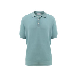Gran Sasso Blue Cotton Polo Shirt