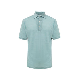 Gran Sasso Blue Linen Polo Shirt