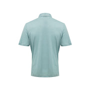 Gran Sasso Blue Linen Polo Shirt