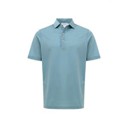 Gran Sasso Blue Cotton Polo Shirt