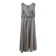 Lardini Gray Silk Casual Dress