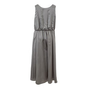 Lardini Gray Silk Casual Dress
