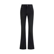 Balenciaga Black Cotton Bootcut Jeans