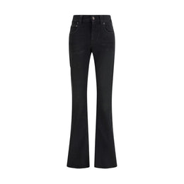 Balenciaga Black Cotton Bootcut Jeans