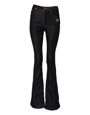 Dolce & Gabbana Black Cotton Mid Waist Bootcut Denim Jeans