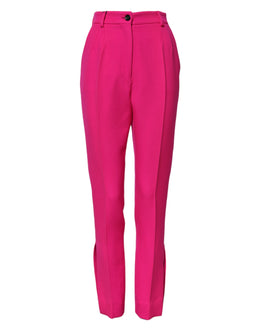 Dolce & Gabbana Fuchsia Pink HighWaist Tapered Trouser Pants