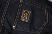 Dolce & Gabbana Blue Cotton PRETTY LowWaist Skinny Denim Jeans