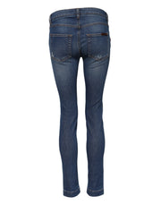 Dolce & Gabbana Blue Cotton Low Waist Skinny Denim Jeans
