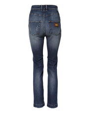Dolce & Gabbana Blue Rhinestone Embellished Denim Jeans