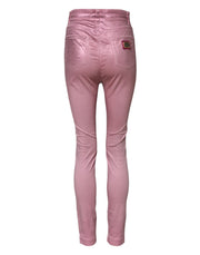 Dolce & Gabbana Pink GRACE High Waisted Skinny Denim Jeans
