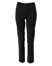 Dolce & Gabbana Black STAFF Mid Waist Tapered Pants