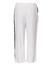 Dolce & Gabbana White Viscose Jogger Sweatpants Pants