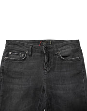 Dolce & Gabbana Black Cotton Low Waist Skinny Denim Jeans
