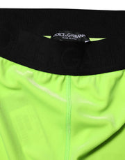 Dolce & Gabbana Green Nylon Slim Fit Leggings Pants