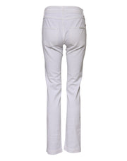 Dolce & Gabbana White Floral Embroidery GIRLY Denim Jeans