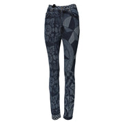 Dolce & Gabbana Blue Graphic Print Cotton Skinny Denim Jeans