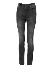 Dolce & Gabbana Dark Gray AUDREY Cotton Skinny Denim Jeans