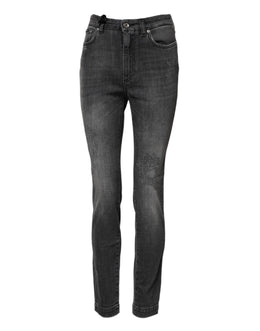 Dolce & Gabbana Dark Gray AUDREY Cotton Skinny Denim Jeans