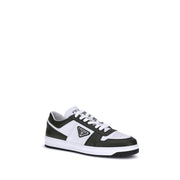Prada Black Calf Leather Bos Taurus Low Top Sneakers