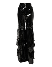 Dolce & Gabbana Black High Waist Cargo Bootcut Pants