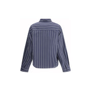 Balenciaga Blue Cotton Pattern Shirt