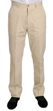 Romeo Gigli Two Piece 3 Button Beige Cotton Solid Suit