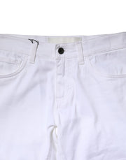Dolce & Gabbana White Cotton Skinny Men Denim Jeans