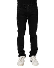 Dolce & Gabbana Black Cotton Skinny Denim Jeans